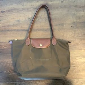 Military green longchamp bag